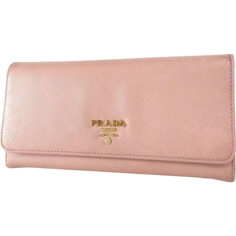 819174AM (G2) Prada Wallet Long Pink Leather - Picture 1 of 15